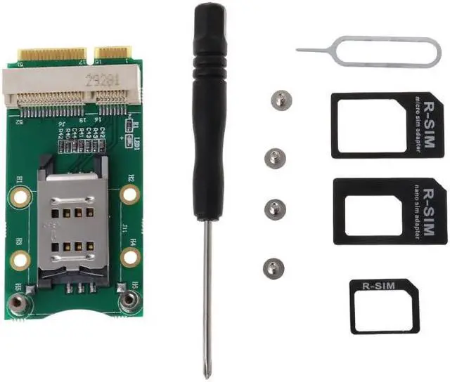 Alt view image 2 of 6 - Mini PCI-E Adapter with SIM Card Slot for 3G/4G WWAN LTE GPS Card Mini PCI-e Adapter