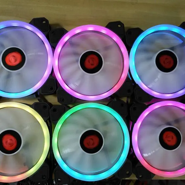 Alt view image 3 of 6 - Practical 12cm Desktop Computer Cooling Fan Silent Fan RGB Chassis Fan Durable Silent Non-slip Cooling Fan