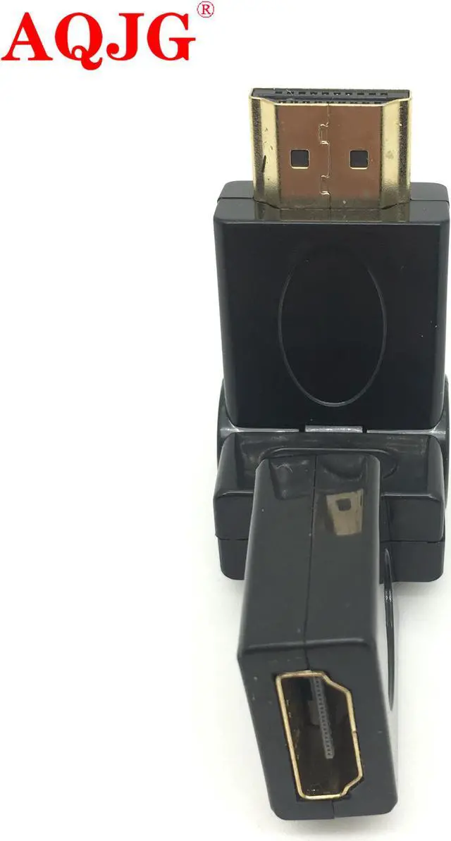 Alt view image 2 of 4 - Sale Mini HDMI 1.4 Angled Type HDMI Male to Female 90 180 360 Degree Rotating Adapter Supports 720i 720p 1080i