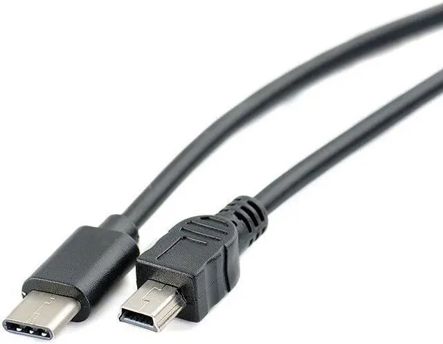 Main image of 1pc USB Type-c to Mini USB Cable USB-C Male to Mini-B Male Converter Adapter Lead Data Cable 30cm