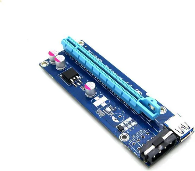 Main image of PCI-E 1X To 16X Pcie Extension Cable USB3.0 Mining Adapter Card Graphics Extension Riser Converter Cable4pin Interface X1 To X16
