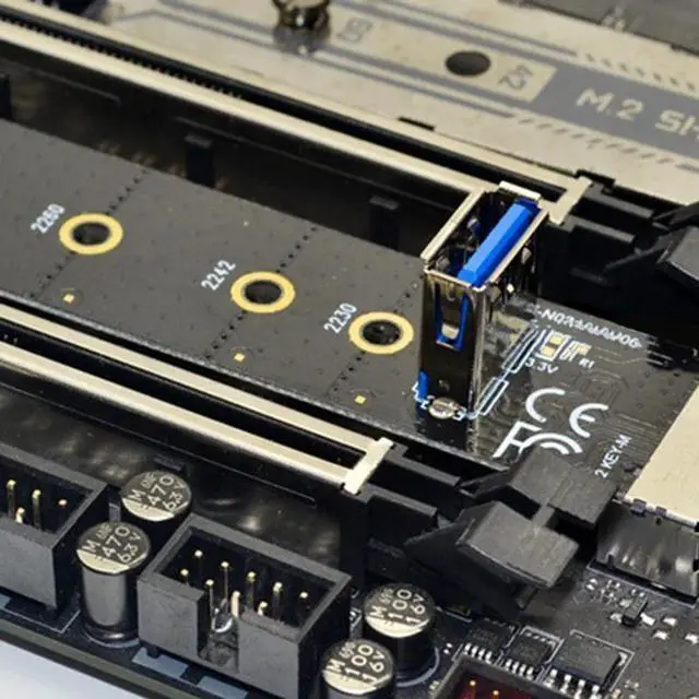 Alt view image 5 of 6 - M.2 to PCI-E X16 NGFF Slot Adapter Card+PCIE 1X to 16X 6Pin Graphics Card Extension Cable Adapter Board for BTC Mining