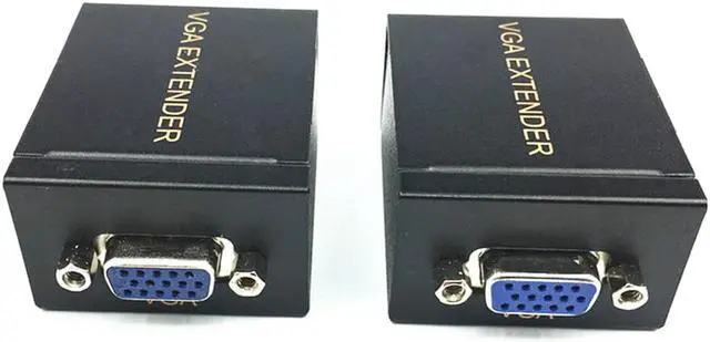 Alt view image 3 of 6 - VGA Network Signal Extender Sender 60m RJ45 CAT5e/6 Transmitter Receiver Adapter for HDTV