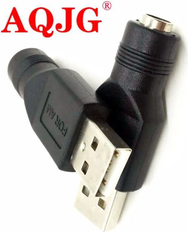 Alt view image 2 of 3 - 2pcs 5.5*2.1 mm female jack to USB 2.0 Male Plug 5V DC Power Plugs Connector Adapter Laptop PC