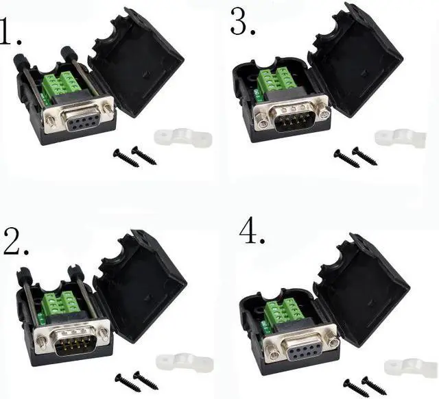 Main image of 1pcs DB9 serial COM transfer-free solder terminals RS232 female connector D-SUB 9PIN male RS232/rs485/422 connector DIY