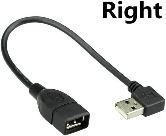 Alt view image 6 of 6 - Great-Q 5pcs 480M USB 2.0 Angled 90 degree A type male to Female extension cable cord