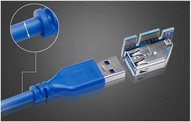 Alt view image 2 of 6 - PCI-E to USB 3.0 PC Front Panel USB 3 Expansion Card PCIE USB3 Adapter 3.5" Floppy USB3.0 Front Panel Bracket PCI Express Riser