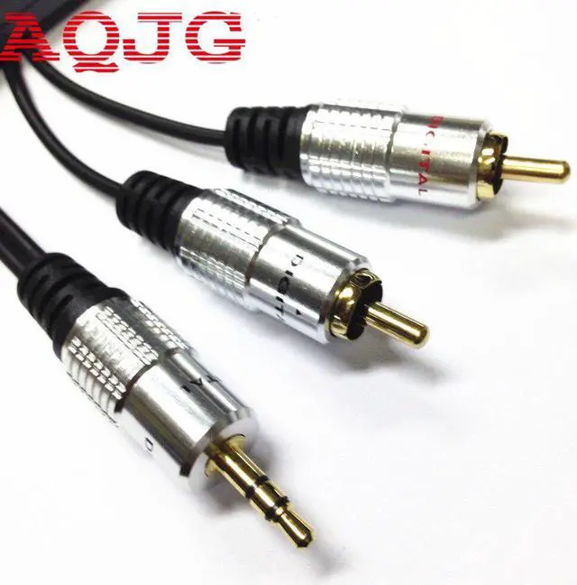 Main image of 3M  PURE 3.5mm Stereo Audio Jack to 2 RCA Twin Phono Plug 24K Gold Cable Lead OFC 3.5mm male to 2RCA male cable  3m