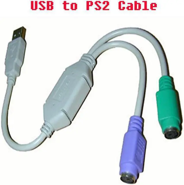 Alt view image 4 of 6 - USB to PS2 PS/2 Cable Adapter Converter keyboard Mouse USB  to PS2 Cord Converter Adapter For Keyboard Mouse Computer cable