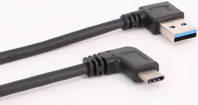 Alt view image 2 of 5 - 30cm USB 3.1 Type C USB-C Angled to UP& Down& Left& Right Angled 90 Degree A Male Data Cable for Macbook & Tablet & Mobile Phone