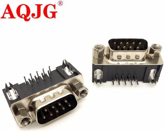 Alt view image 2 of 3 - DB9 Male Female PCB Mount D-Sub 9 pin PCB Connector RS232 Connector 90 Degree 10pcs Wholesale