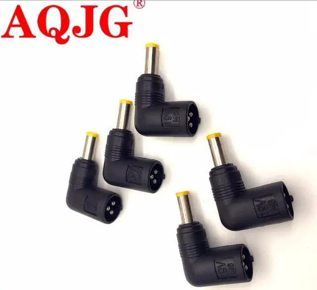 Alt view image 2 of 3 - 5.5*3.0 mm male DC Power Connector Adapter Laptop 5.0*3.0 to 3pin 3hole 90 Degrees Plugs DC jack For Notebook Computer 19V M6