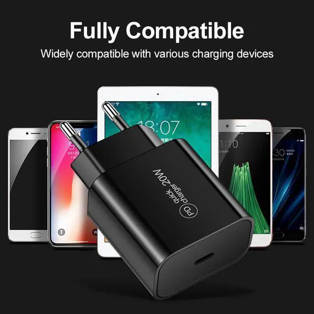 Alt view image 5 of 5 - 20W USB-C PD Quick Charge 3.0 Fast Charger Adapter For iPhone 12 Pro 11 Pro MAX XR SAMSUNG S20 Ultra S20 XIAOMI Mi10 Pro HUAWEI