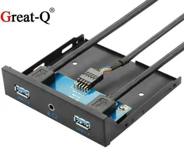 Main image of 3.5" 2 Port USB 3.0 Computer Case Front Panel with 2 in 1 HD Audio Output and Microphone Input Port