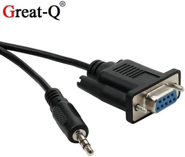 Main image of DB9 RS232 Serial to AUX Stereo Jack DC 2.5mm Serial Cable 1.8M Cord