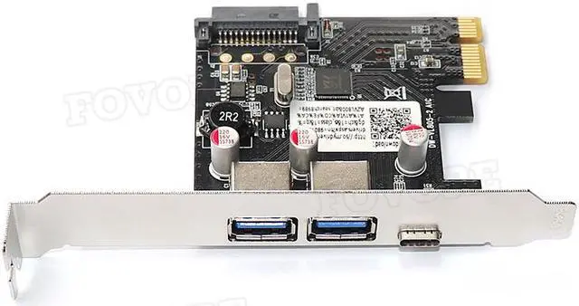 Alt view image 4 of 6 - USB 3.1 PCIe Adapter 2 port USB 3.0 USB3.1 Type-C PCI e Adapter PCI-e USB3 Type C converter USB3.0 PCI express Controller Card