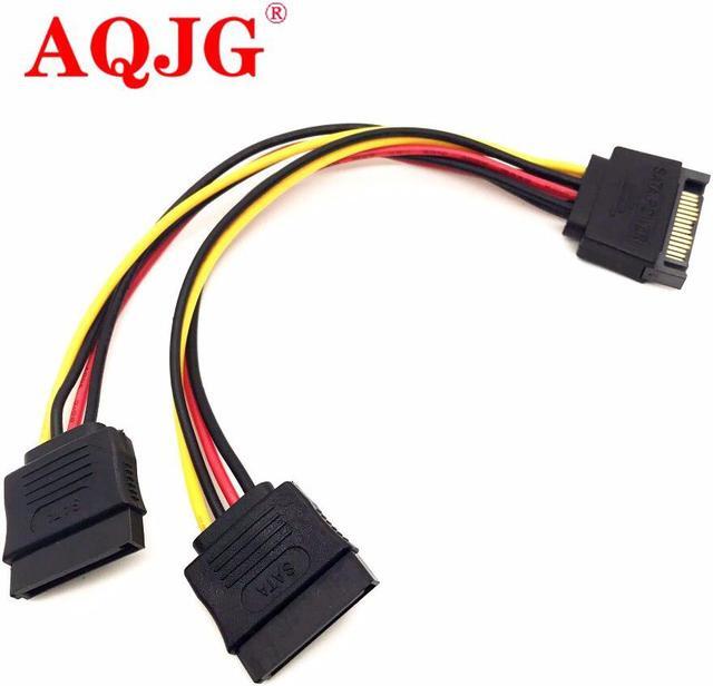 Alt view image 2 of 2 - SATA 15Pin Male To 2 SATA 15 Pin Female Power Cable Adapter 15-Pin HDD Splitter 15P SATA Connector Supply Cable for PC Computer