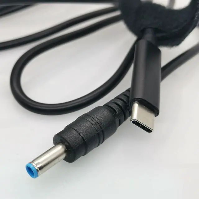 Alt view image 6 of 6 - USB C Type C Power Supply Charger Adapter Charging Cable PD Emulator Trigger Angled Cord for Hp Envy EliteBook Laptop Adapter