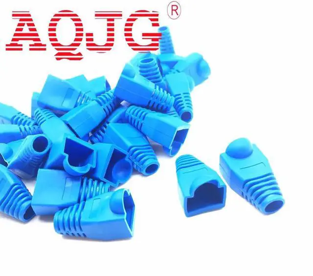 Alt view image 3 of 4 - 100pcs Soft Plastic Ethernet RJ45 Cable Connector Boots Plug Cover Random Color  RJ45 Cat6 Cat5E Plugs Ethernet Network