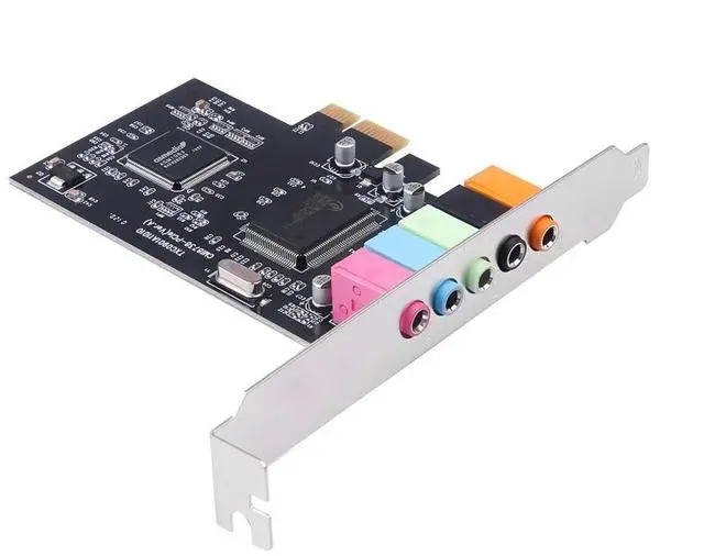 Alt view image 5 of 6 - Sound card PCIE  5.1 channels CMI8738 Chipset Audio Digital  interface PCI Express SoundCard