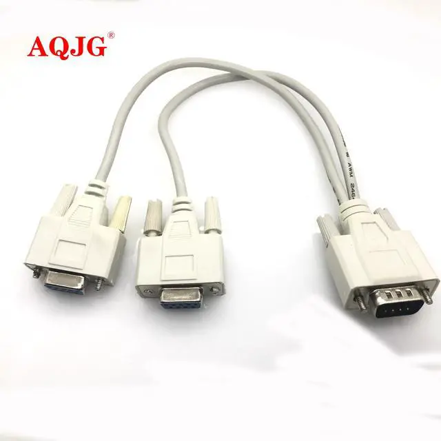 Alt view image 4 of 6 - DB9 9Pin 1 to2 Rs232 Serial Cable Splitter Directly Connected COM 2 in 1 Data Cable Male to Femalefor Cash Register POS Display