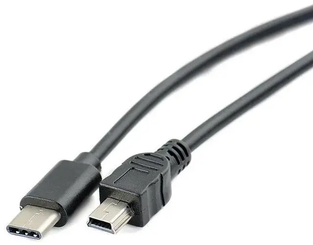 Alt view image 4 of 5 - 1pc USB Type-c to Mini USB Cable USB-C Male to Mini-B Male Converter Adapter Lead Data Cable 30cm