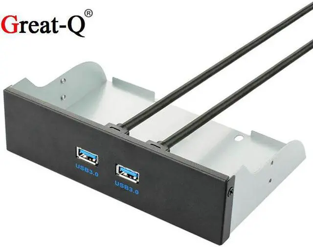 Main image of 5.25 inch 2 Port USB 3.0 Front Panel  USB HUB for Computer Case CD ROM Drive Bay Expansion