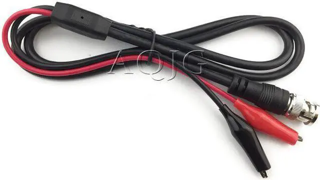 Alt view image 2 of 3 - BNC Q9 Male Double Dot Crocodile Oscilloscope Lead Test Probes Cable 1M 10pcs