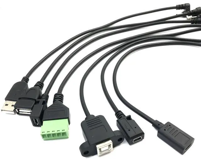 Alt view image 5 of 6 - 25cm mini Usb Male/ usb Male Female/Mrico/ Printer B / Terminal 5P TO Type-c Usb Degree Cables Wholesale