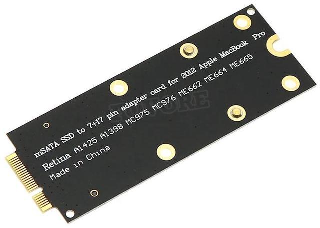 Alt view image 4 of 6 - mSATA SATA adapter mSATA to SATA 7+17 Pin SSD converter 2012 for MacBook Pro MC976 A1425 A1398