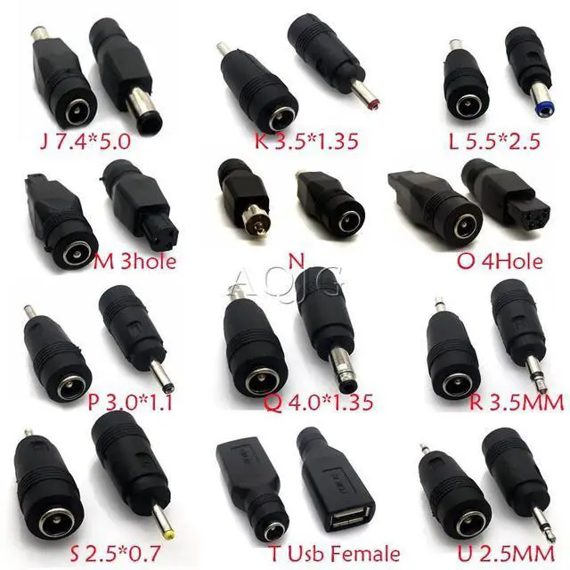 Alt view image 2 of 6 - 1Pcs Common DC Power male to female 6.5*4.4 / 4.0X1.7 / 3.0*1.1 / 5.5*2.5/usb to 5.5*2.1 plug Converter Laptop Adapter connector
