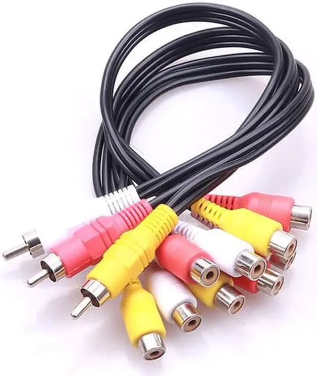 Alt view image 2 of 2 - Audio Video Connect Cables AV Lotus Head 3 Male To 9 Female Line DVD Set-top Box Connected To TV RCA Video Cable Split Line