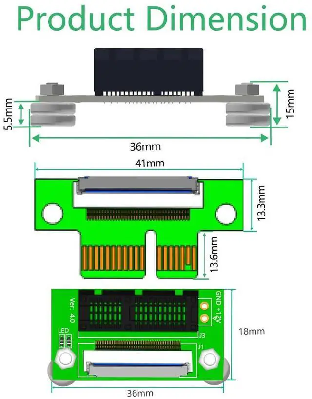 Alt view image 4 of 6 - PCI e riser Extension Cable PCIe riser Adapter Card PCIe to PCI express 1x Extender Flexible PC Cable for Graphics Card