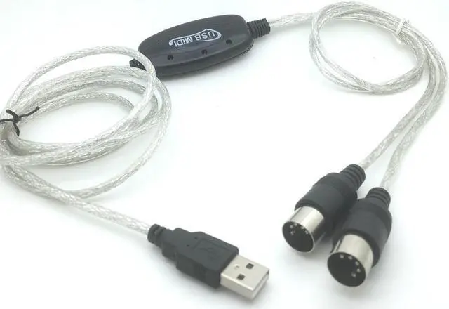 Alt view image 2 of 6 - USB to MIDI  Cable PC TO Music Keyboard Adapter USB TO Keyboard PC MIDI Interface Adapter Cable Audio Adaptor MIDI cable 2M
