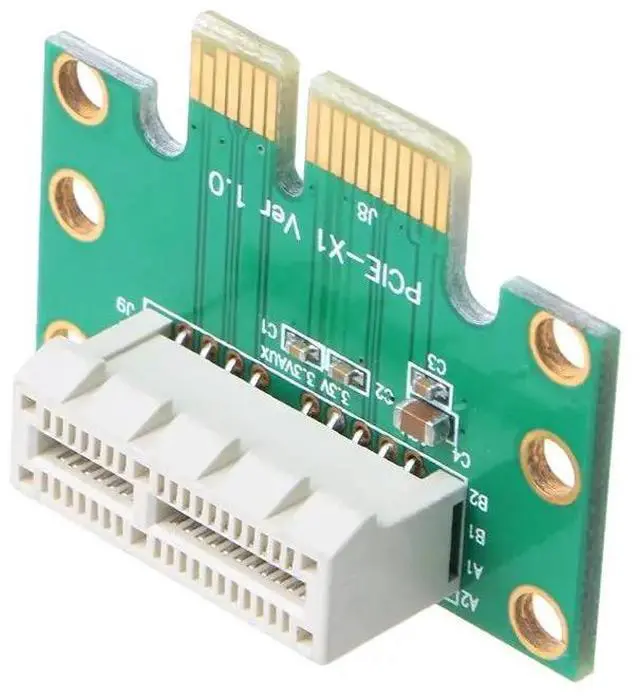 Alt view image 5 of 6 - PCI Express X1 Adapter Riser Card PCIE X1 to X1 Slot Converter Card 90 Degree LX9B