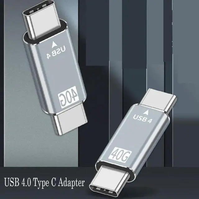 Alt view image 5 of 6 - USB 4.0 Type C Adapter USB C Male to Male Converter 40 Gbps Data Sync Adapter Type-C Extension Cable for Laptop Phone Tablet