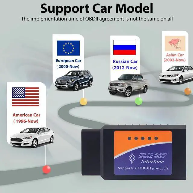 Alt view image 5 of 6 - OBD2 ELM327 V1.5 Bluetooth Adapter With PIC18F25K80 Auto Diagnostic Tool ELM 327 OBDII Car Code Reader OBD 2 Automotive Scanner