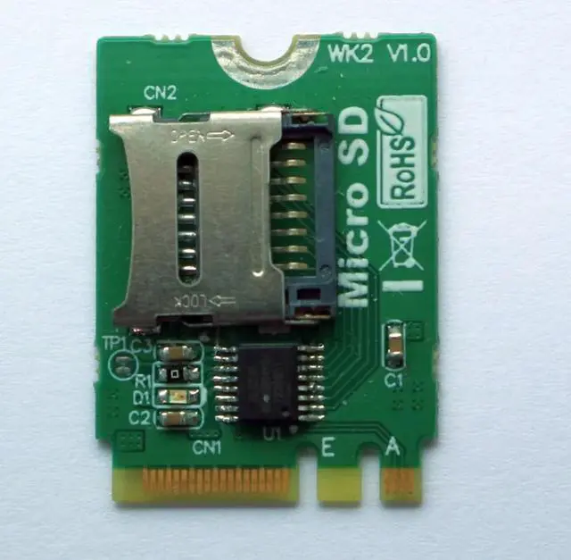 Alt view image 5 of 5 - M2 NGFF key A.E To Micro sd sdhc sdxc TF card Reardr T-Flash Card M.2 A+E Adapter