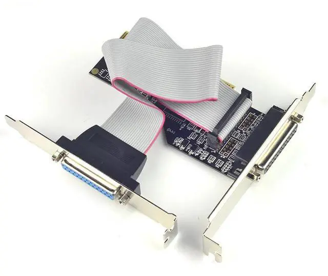 Alt view image 6 of 6 - PCI to 2 ports Parallel Port DB25 25Pin LPT Printer cable Adapter PCI Parallel Port DB25 25Pin LPT Printer cable Converter Card