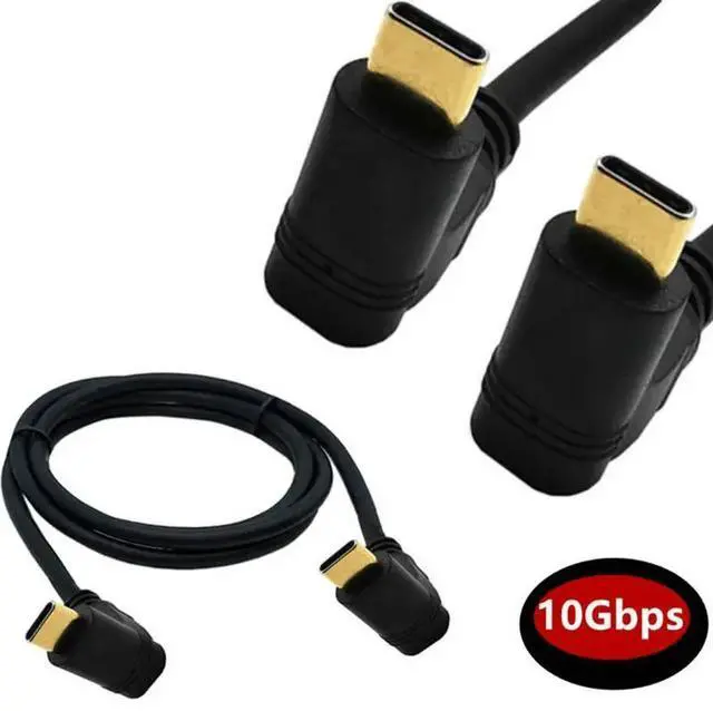 Alt view image 4 of 4 - 90° Angle  usb 3.1 Type C to usb-C Cable (5A)  type-c  Quick Charger and data cable