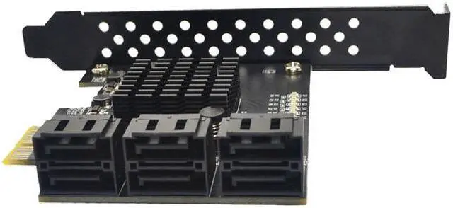 Alt view image 6 of 6 - PCIE to SATA Card 6 Ports SATA 3 PCI Express Expansion Card PCI-E/PCIE SATA Controller Multiplier for SSD Synology ASM1166 Chips