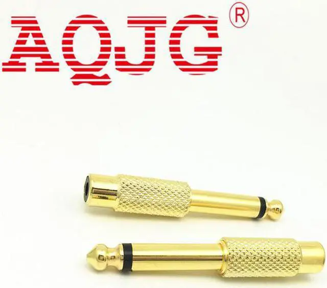 Alt view image 4 of 4 - 6.35 Stereo Male Plug to RCA Female Jack Adapter Plug