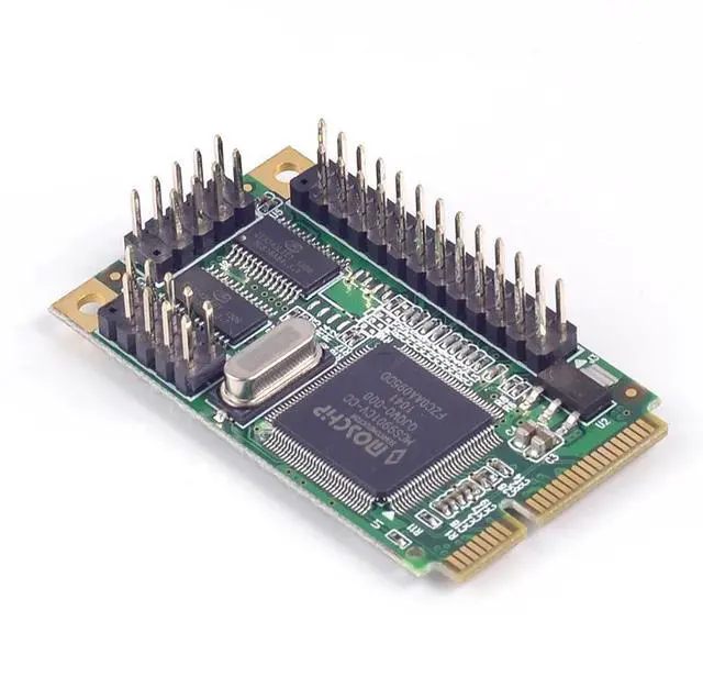 Alt view image 2 of 6 - PCIe Serial DB9 RS232 Parallel DB25 Adapter PCIe to 2 port Serial DB9 RS232 Parallel DB25 Adapter RS-232 PCI-e Converter Card