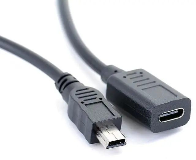 Alt view image 2 of 3 - 30cm Mini USB Male to Type-c Female Charge Data Adapter Cable Cord Adapter