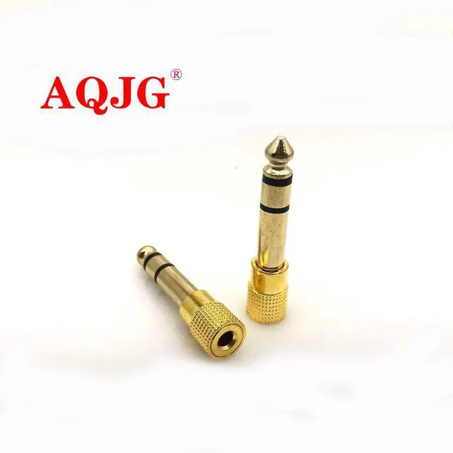 Alt view image 3 of 3 - Jack 6.5 6.35mm Male Plug to 3.5mm Female Connector Headphone Amplifier Audio Adapter Microphone AUX 6.3 3.5 mm Converter
