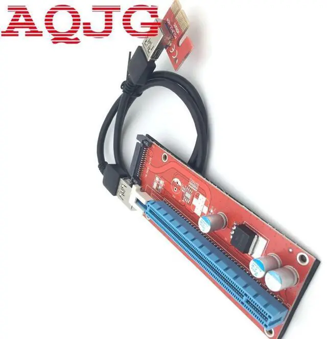 Alt view image 5 of 6 - 5pcs Extender Cable USB 3.0 Converter SATA PCI Express PCI-E 1X to 16X Riser Card 6 Pin DC Power Supply Cable 60CM For Mining