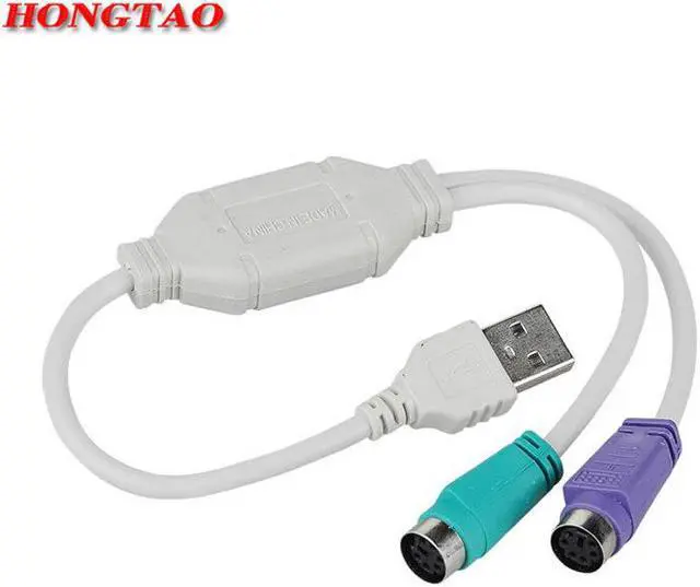Alt view image 2 of 6 - USB to PS2 PS/2 Cable Adapter Converter keyboard Mouse USB  to PS2 Cord Converter Adapter For Keyboard Mouse Computer cable