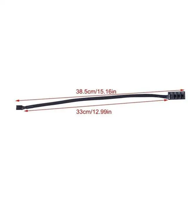 Alt view image 5 of 6 - 4-Port PC PWM Cooling Fan Hub Cooling 4Pin Fan Splitter Cable 1 Female to 4 Male Compatible with 4pin PMW Fan Connector 2021