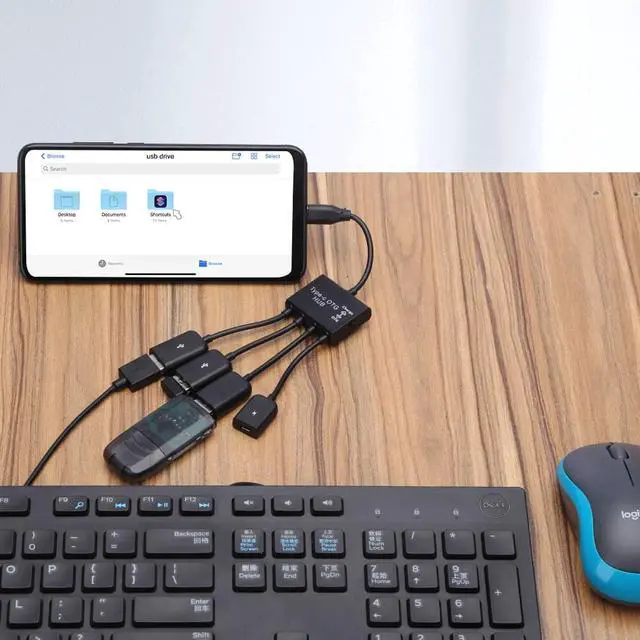 Alt view image 4 of 5 - Type-C USB Adapter OTG Cable USB C 3.0 2.0 Male to USB Micro Female Adapter USB Hub for Samsung Xiaomi Huawei