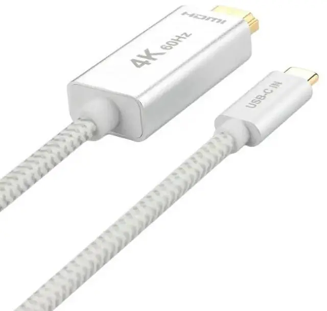 Alt view image 3 of 6 - 4K 60Hz USB-C USB 3.1 Type C to HDMI-compatible  Cable adapter with aluminum shell